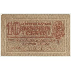 Lithuania, 10 Centu 1922