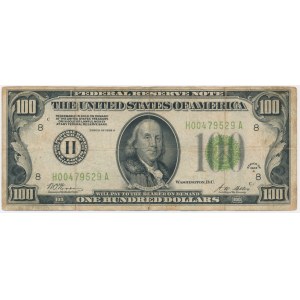 USA, Green Seal, 100 Dollars 1928 - Woods & Mellon