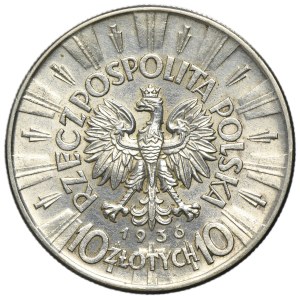 Piłsudski, 10 zlotych, 1936
