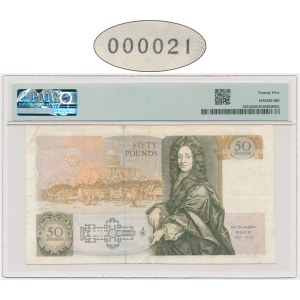 Great Britain, 50 Pounds (1988-91) - PMG 25 - low serial number