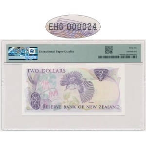 Nowa Zelandia, 2 dolary (1985-89) - PMG 66 EPQ - niski numer seryjny
