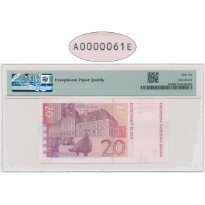Croatia, 20 Kuna 2001 - PMG 66 EPQ - low serial number