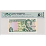 Jersey, 1 Pfund 2000 – PMG 64 EPQ – niedrige Seriennummer