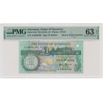 Guernsey, 1 Pound 2016 - AA000100 - PMG 63 EPQ - BINARY NUMBER