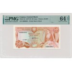 Cyprus, 50 Cents 1987 - PMG 64 EPQ - low serial number