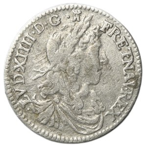 France, Louis XIV, 1/12 Écu Limoges 1661 I