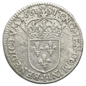 France, Louis XIV, 1/12 Écu Limoges 1661 I