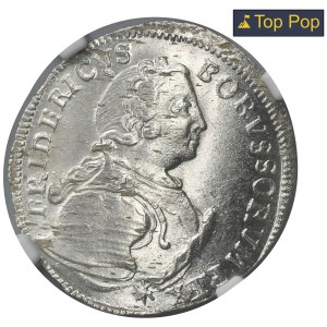 Slesia, dominio prussiano, Federico II, 1/6 di talar, Breslavia 1750 B - NGC MS63