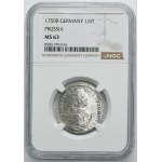 Slesia, dominio prussiano, Federico II, 1/6 di talar, Breslavia 1750 B - NGC MS63