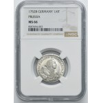 Slesia, dominio prussiano, Federico II, 1/6 di talar, Breslavia 1752 B - NGC MS66