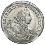 Slesia, dominio prussiano, Federico II, 1/6 di talar, Breslavia 1752 B - NGC MS66
