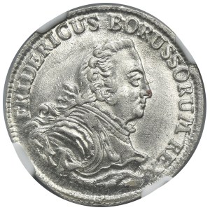 Germany, Kingdom of Prussia, Frederick II, 1/12 Thaler Kleve 1753 C - NGC MS62