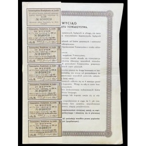 TKM Łódź, obligation à 5 %, 250 zlotys, 1938