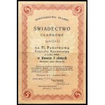 5% 1924 State Conversion Loan, fractional certificates in denominations of 1 zł and 5 zł (2 pieces)