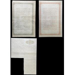 5% Konwersyjna Pożyczka Kolejowa 1926, obligacje 120 zł i 600 zł (2 szt.)