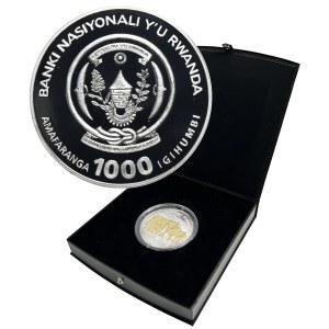 Rwanda, 1,000 Francs Warsaw 2007 - Elephant