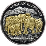 Rwanda, 1,000 Francs Warsaw 2007 - Elephant