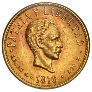 Kuba, I Republika, 4 Pesos Filadelfia 1916 - José Martí