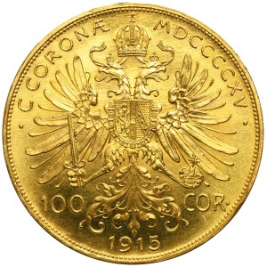 Austria, Franz Joseph I, 100 Corona Wien 1915 - RESTRIKE