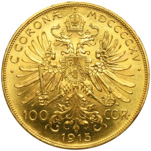 Austria, Franz Joseph I, 100 Corona Wien 1915 - RESTRIKE