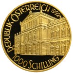 Austria, Seconda Repubblica, 1.000 scellini, Vienna 1992 – 150 anni della Filarmonica di Vienna