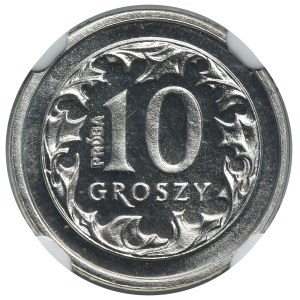 NICKEL PROOF, 10 groszy, 1990 - NGC PF69 CAMEO