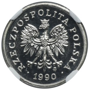 NICKEL PROOF, 10 groszy, 1990 - NGC PF69 CAMEO