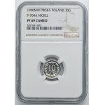 NICKEL PROOF, 10 groszy, 1990 - NGC PF69 CAMEO