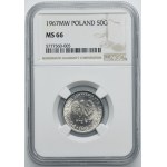 50 groszy, 1967 - NGC MS66