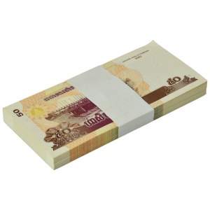 Cambodia, bank bundle 50 Riels 2002 (100 pcs.)
