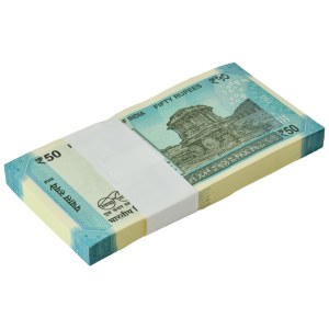 India, bank bundle 50 Rupees 2022 (100 pcs.)