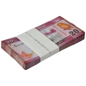 Sri Lanka, bank bundle 20 Rupees 2021 (100 pcs.)