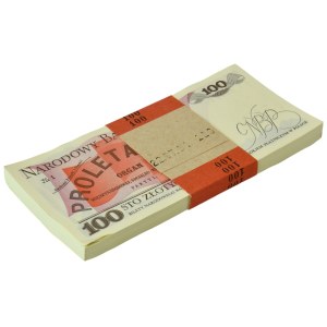 Lot de billets de 100 zlotys de 1988 - TT - (100 pièces)