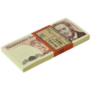 100 zlotych Bank Note Bundle, 1988 - TT - (100 pieces)