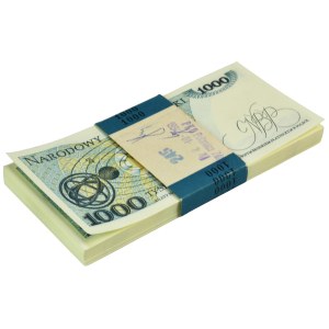 Bankbündel mit 1.000 Złoty, 1982 – HT – (99 Stück)