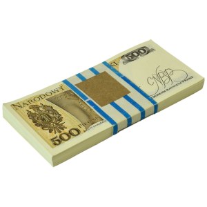 Lot de billets de banque de 500 zlotys, 1982 - FZ - (97 pièces)
