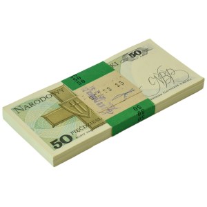 Lot de billets de 50 zlotys de 1988 - HZ - (99 pièces)