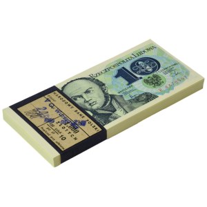 1982 10-zlotych Bank Note Bundle - R - (100 pieces)