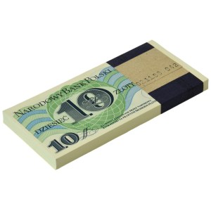 1982 10-zlotych Bank Note Bundle - R - (100 pieces)