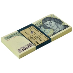 Lot de billets de banque de 1 000 zlotys, 1982 - HY - (99 pièces)
