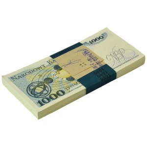 Lot de billets de banque de 1 000 zlotys, 1982 - HY - (99 pièces)