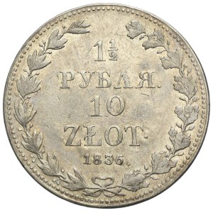 1 1/2 Rubel = 10 Złoty Warschau 1836 MW
