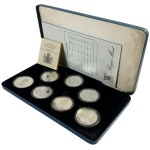 Set, Great Britain, Elizabeth II, Coin Set from the 80th Birthday Series of Elizabeth, Queen Mother, 25 Pence (7 pcs.)