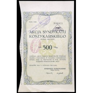 „Syndykat Koszykarski“ S.A., 500 mkp, 1. emisia