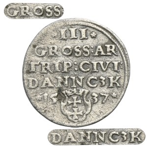 Sigismund I the Old, 3 Groschen Danzig 1537