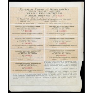 Warsaw Agricultural Syndicate, S.A., 20 zł - registered