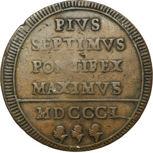 Papal States, Vatican, Pius VII, 1 Baiocco Rome 1801
