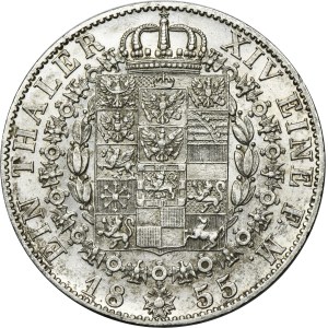 Germany, Kingdom of Prussia, Friedrich Wilhelm IV, Thaler Berlin 1855 A