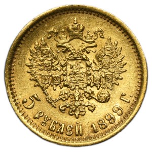 Russland, Nikolaus II., 5 Rubel, St. Petersburg 1899, ФЗ