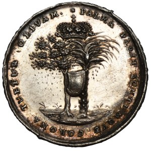John III Sobieski, Medal weighing 6 ducats in silver, Visit of the royal couple in Danzig 1677 - EXTREMELY RARE